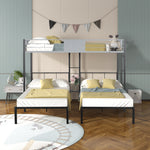 Load image into Gallery viewer, Triple Bunk Sturdy Metal Frame Bed with Vent Board
