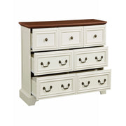 Farmhouse Antique White Engineered Wood 7 Drawers Dresser