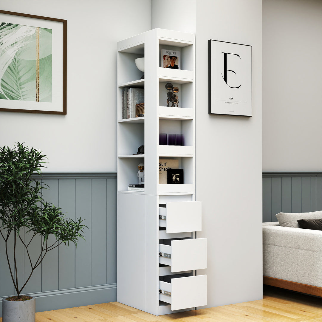 Modern 70.87' H Wooden Tall Bookshelf Bookcase Display Storage Cabinet