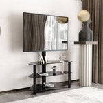 Load image into Gallery viewer, 35.4 inch Black Multi-function TV Stand Height Adjustable Bracket Swivel 3-Tier
