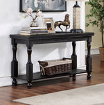 Load image into Gallery viewer, Rustic Style Antique Black Open Storage Console Tables
