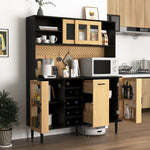 Load image into Gallery viewer, 59&#39; H Buffet Sideboard Cabinet with Storage Door &amp; Power Outlet
