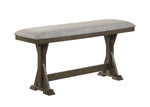 Load image into Gallery viewer, 1pc Rustic Upholstered Counter Height Brown Dining Bench
