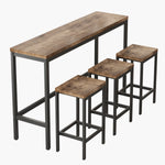 Load image into Gallery viewer, Modern Long Dining Table Set with 3 Stools

