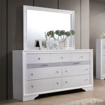 Load image into Gallery viewer, White Color Dresser With Mirror Set Hidden Jewelry Drawer
