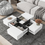Load image into Gallery viewer, Unique Design Coffee Table with 4 Hidden Storage Compartments
