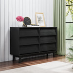Load image into Gallery viewer, 6 Drawer Double Dresser Features Vintage-style and Bevel Design
