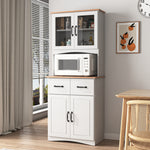 Load image into Gallery viewer, Wooden Kitchen Cabinet White Pantry Room Storage
