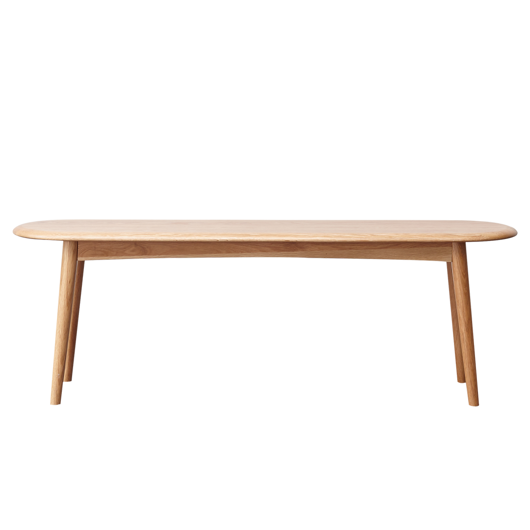 Natural Oak Half-Round Dining Bench Table Bench