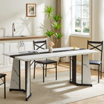 Load image into Gallery viewer, 70.9&#39;Rectangular Marble Grain Waterproof Large Dining Table
