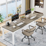 Load image into Gallery viewer, 78.7&#39; Extra Long 2-Person Computer Desk
