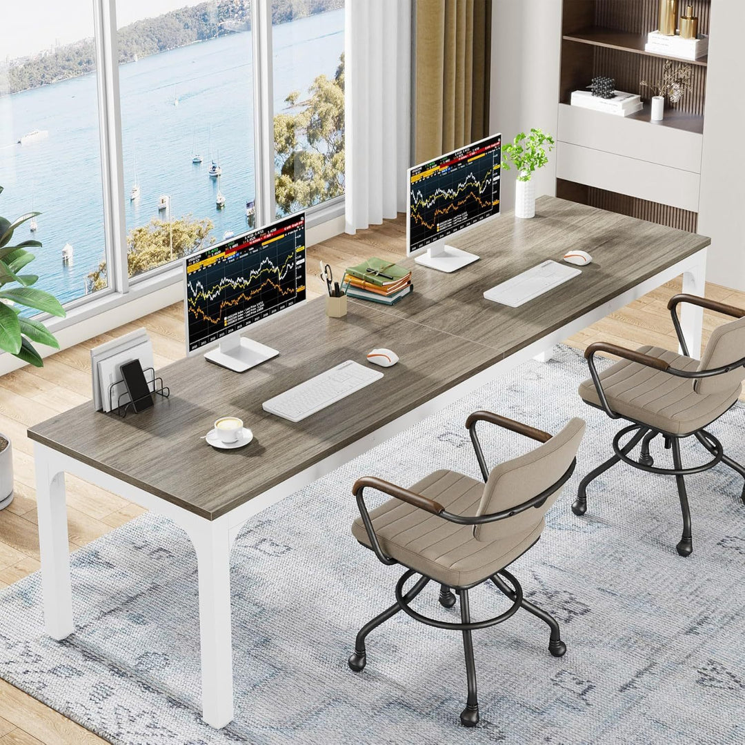 78.7' Extra Long 2-Person Computer Desk