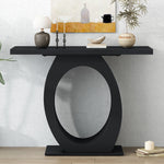 Load image into Gallery viewer, Sleek Design Modern Black Console Table with Egg-Shaped Base
