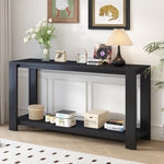 Load image into Gallery viewer, Minimalist Console Table with Bottom Shelf and Four Legs
