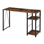 Load image into Gallery viewer, Weathered Oak and Black 2-Shelf Rectangular Writing Desk
