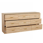 Load image into Gallery viewer, Modern Engineered Wood Natural 9-Drawer Dresser
