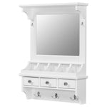 Load image into Gallery viewer, Wall-Mounted Storage Floating White Makeup Vanity with Big Mirror