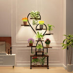 Load image into Gallery viewer, Heart Shape Tiered Indoor Plant Stand Indoor with Grow Lights
