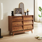 Load image into Gallery viewer, Vintage-style Bevel Design 6 Drawer Double Dresser
