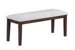 Load image into Gallery viewer, Modern Classic Cushion Padded Seat Walnut Color Bench
