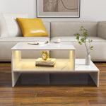 Load image into Gallery viewer, White Coffee Table With Unique Architectural Shape
