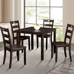 Load image into Gallery viewer, Transitional Style 5pc Square Dining Table Set 1x Table &amp; 4x Chairs
