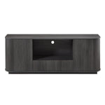 Load image into Gallery viewer, Modern Wavy Black TV Stand Rounded Sideboard with Storage Cabinet
