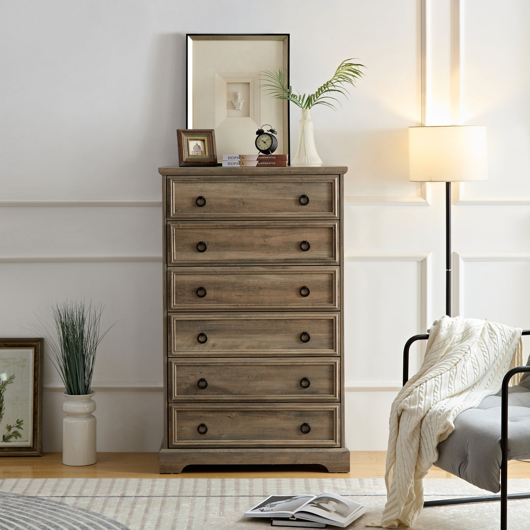 Modern Tall Chest of 6 Drawer Dresser Closet Organizers