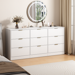 Load image into Gallery viewer, 63&#39; Large Deep White Drawer Storage Cabinet With 9 Drawers
