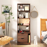 Load image into Gallery viewer, Night Stand with 2 Storage Drawers Bookshelf
