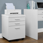 Load image into Gallery viewer, Modern White  Printer Stand with Rolling Mobile Storage Drawers
