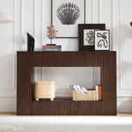 Load image into Gallery viewer, 55&#39;&#39; Modern Slatted Console Table Narrow Entryway Table
