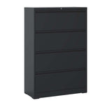 Load image into Gallery viewer, Modern Black 4-Drawer Lateral File Cabinet with Lock

