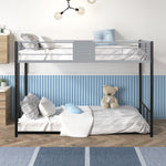 Load image into Gallery viewer, Metal Twin over Twin Bunk Bed with Vent Board Safety Guardrail

