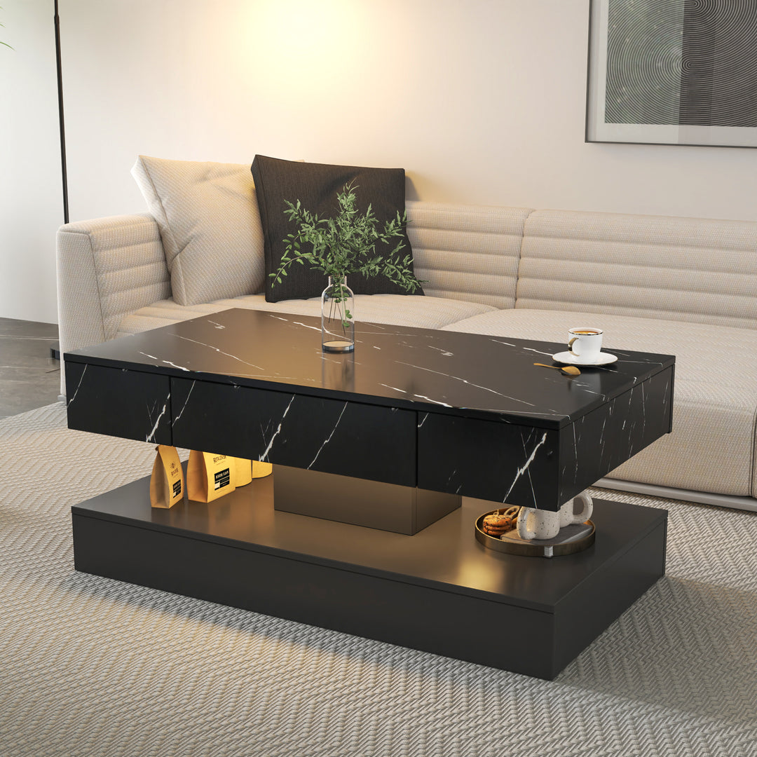 16.93 IN High Modern LED Coffee Table