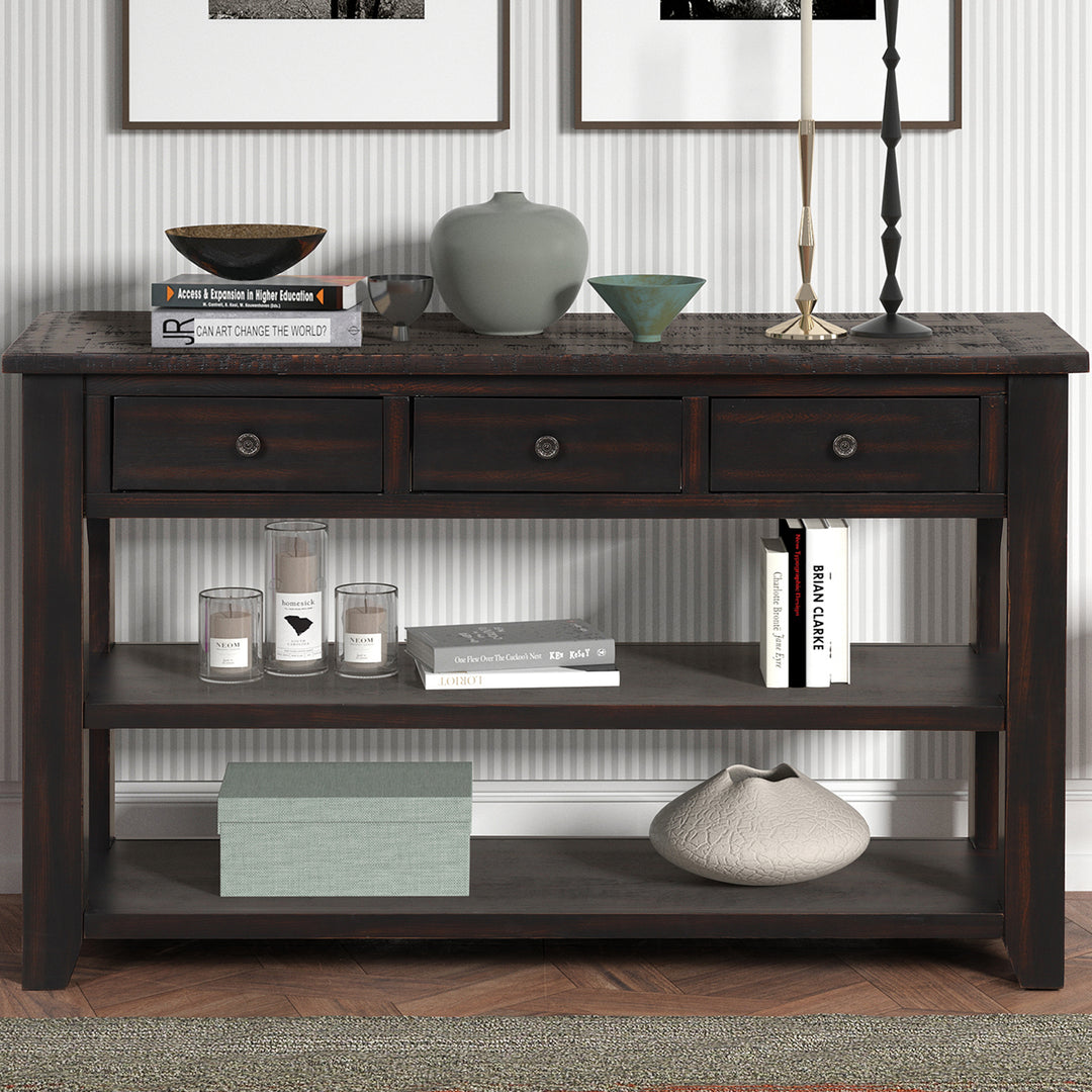 Modern Entryway Sofa Side Table Console Table with 3 Storage Drawers
