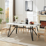 Load image into Gallery viewer, 70.9&#39;Rectangular Large Marble Grain Waterproof Dining Table
