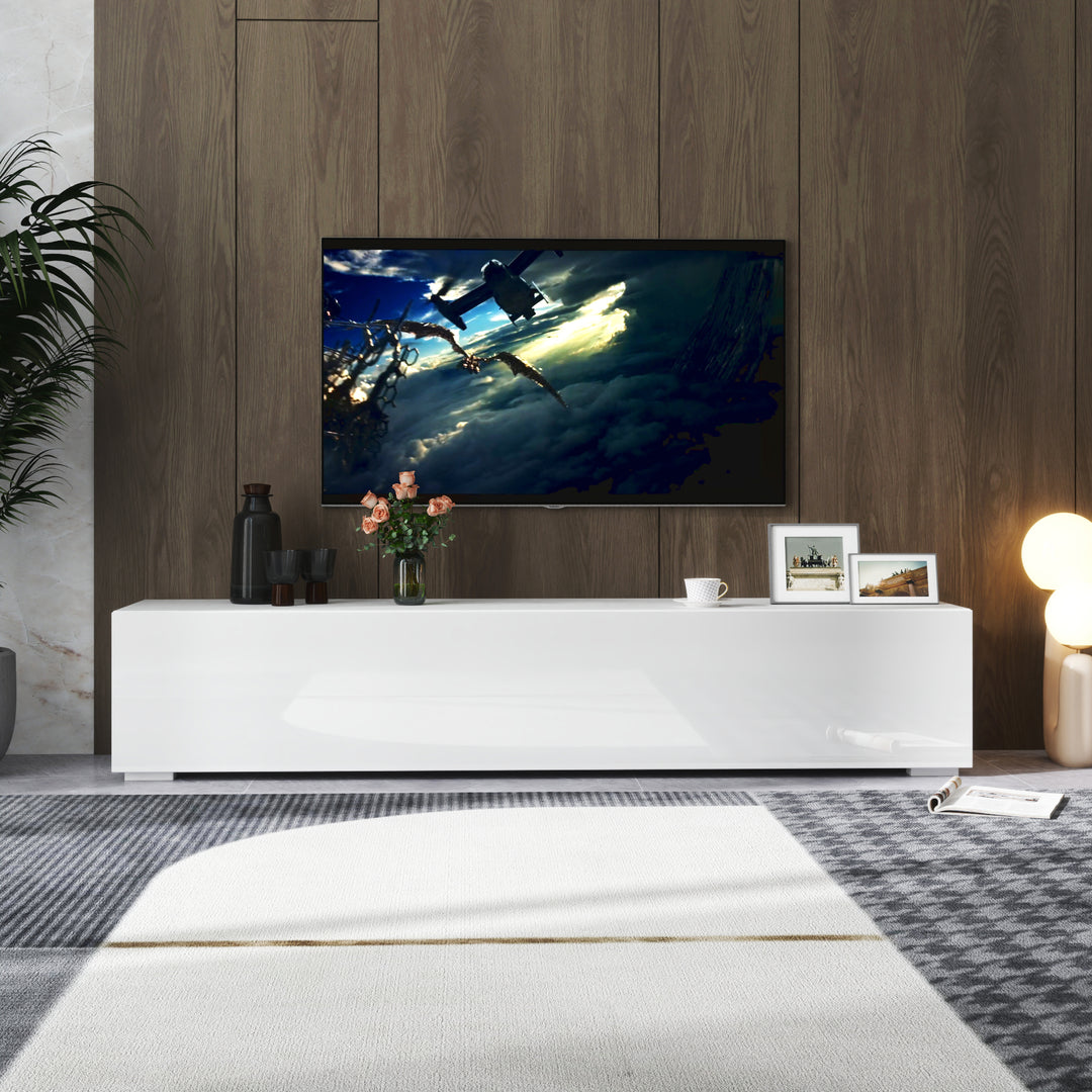 Modern Entertainment Center TV Stands with Storage Media Console for Living Room