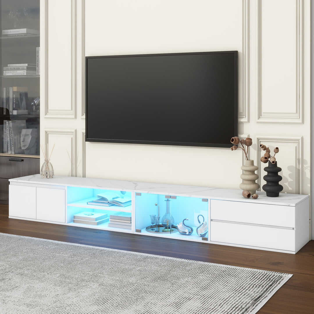 Modern APP Controlled LED TV Stand for TVs Up to 105''