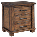 Load image into Gallery viewer, Rustic Farmhouse Nightstand with Three Drawers

