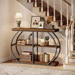 Load image into Gallery viewer, 3-Tier Entryway Table Console with Arched Metal Frame

