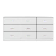 Modern White 9-Drawer Dresser