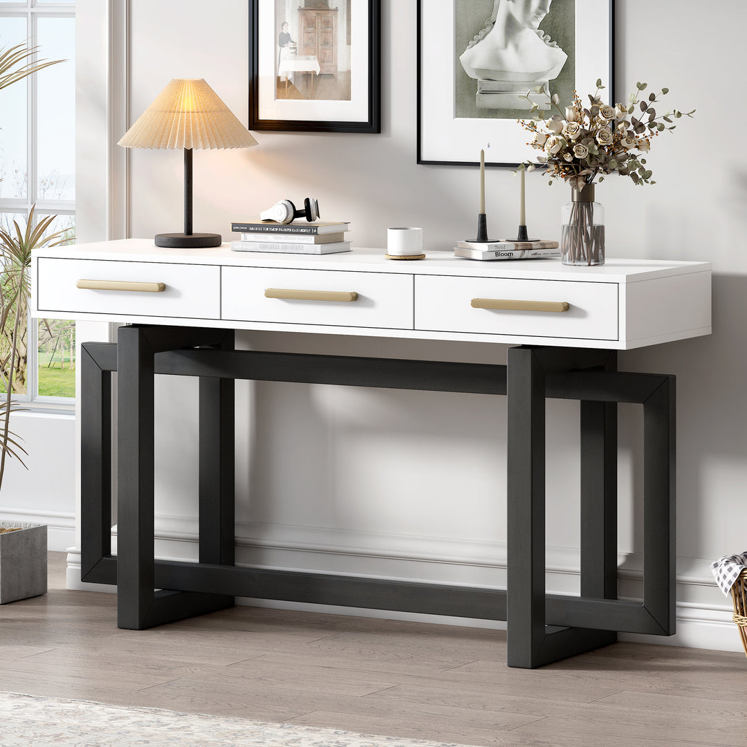 Elegant Extra Long Entryway Table Console Table with Three Drawers