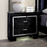 Load image into Gallery viewer, Contemporary LED Light English Dovetail Black Nightstand
