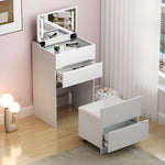 Load image into Gallery viewer, 3 in 1 Vanity Desk with open Top Mirror
