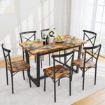 Load image into Gallery viewer, 7 Pieces Dining Set 7-Piece Kitchen Table Set
