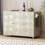 Load image into Gallery viewer, 51.2&#39;W Ash Veneer Solid Wood Handwoven Kitchen Island with Drop Leaf
