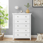 Load image into Gallery viewer, Modern Farmhouse White 5 Drawers Dresser Closet Organizers
