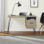 Load image into Gallery viewer, Modern Rectangular Brown Computer Desk With Drawers
