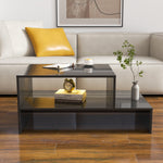 Load image into Gallery viewer, Unique Architectural Shape Black Coffee Table
